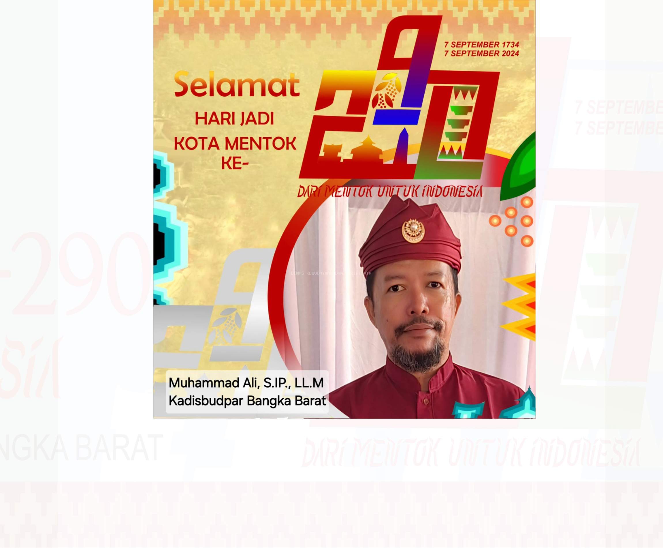  Selamat Hari Jadi Kota Mentok Ke-290