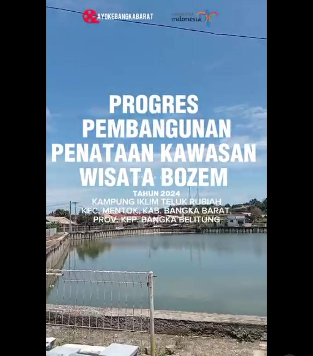 Progres pembangunan penataan Kawasan Bozem
