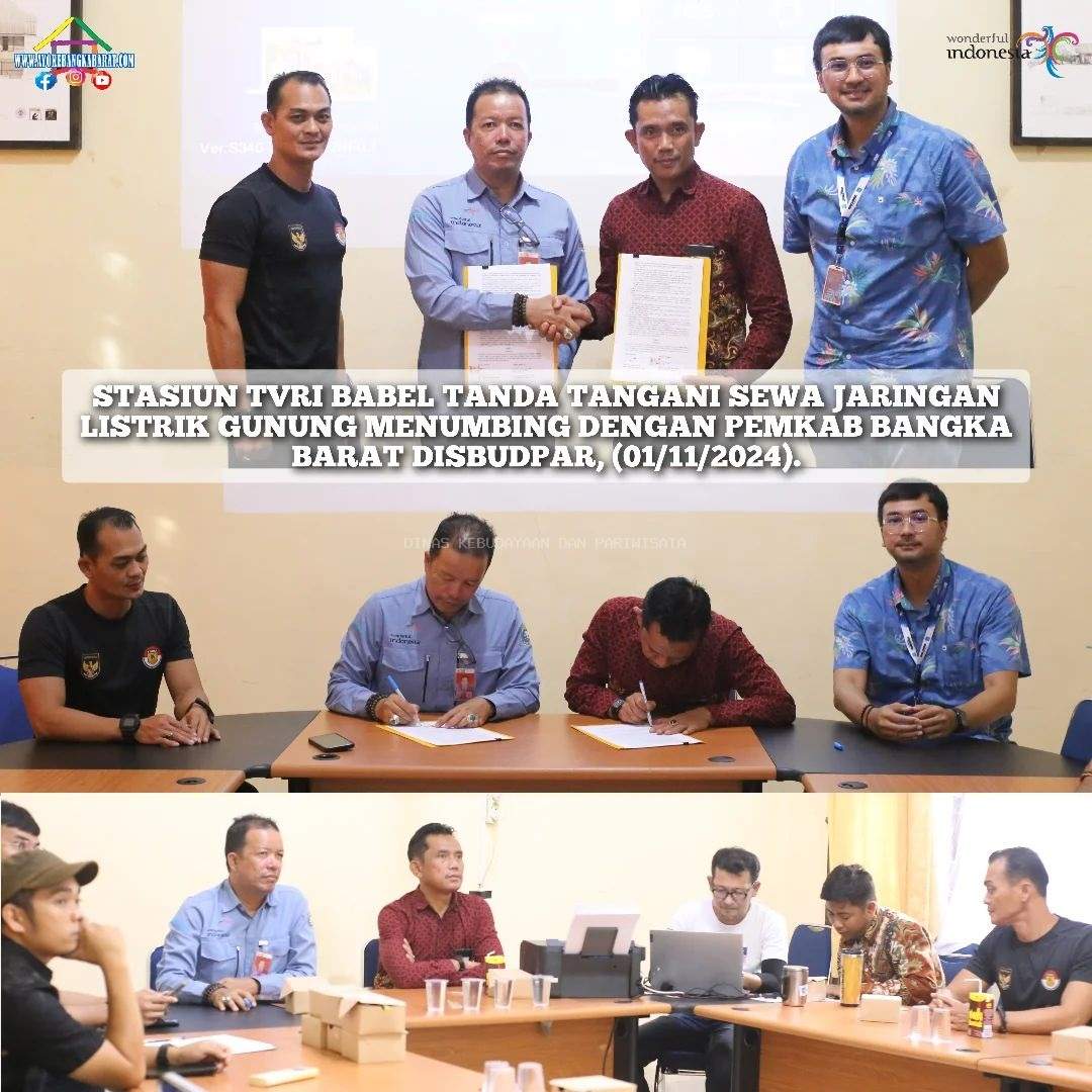 Penanda tanganan berkas sewa jaringan listrik