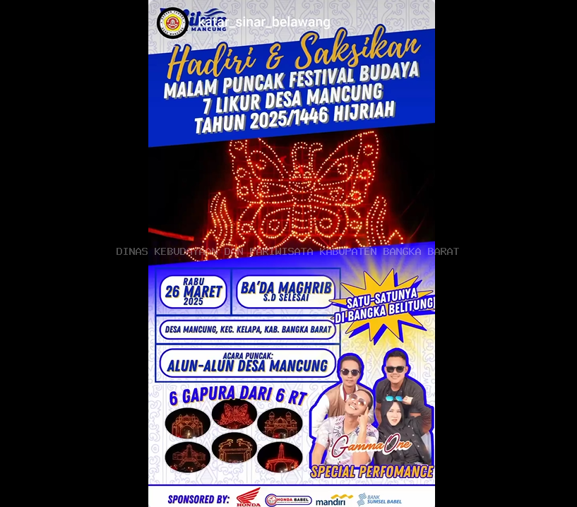 Malam Puncak Festival Budaya 7 Likur Desa Mancung