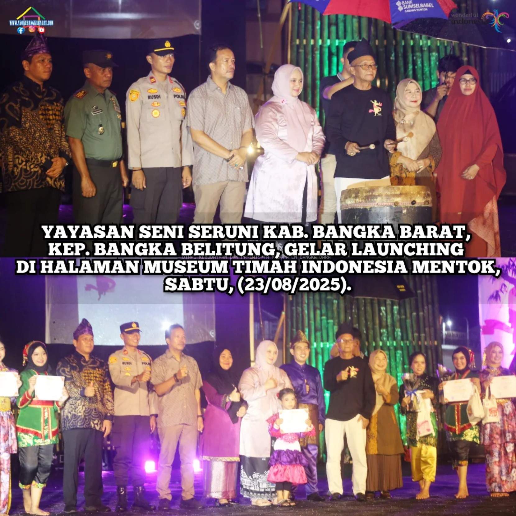 Yayasan Seni Seruni Bangka Barat, Bangka Belitung Gelar Launching Tari Kreasi